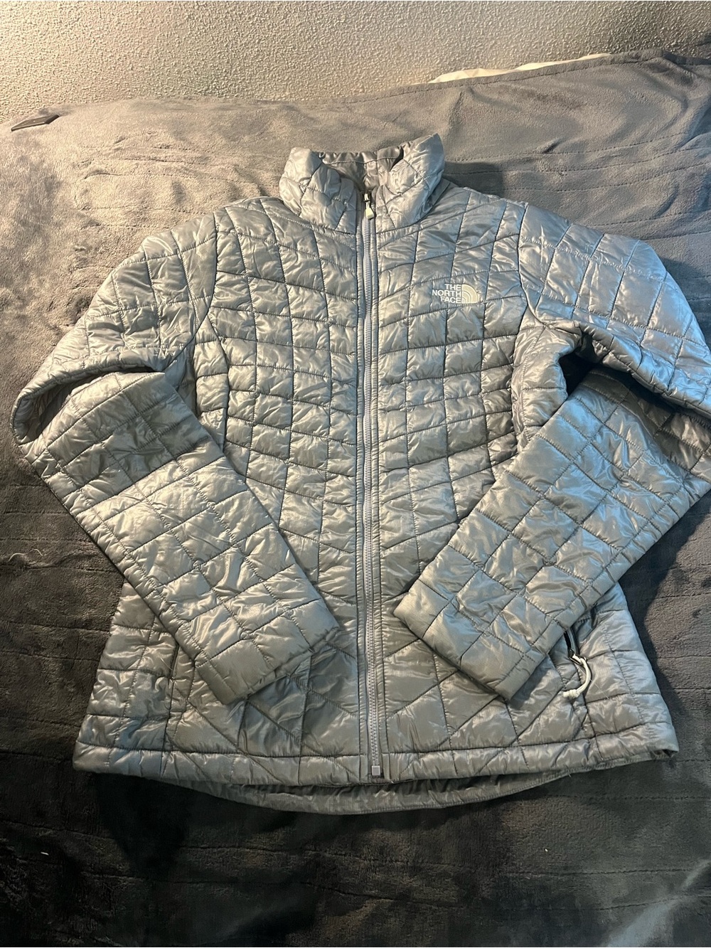 The North Face Women's Light Silver Quilted Packable Puffer Jacket